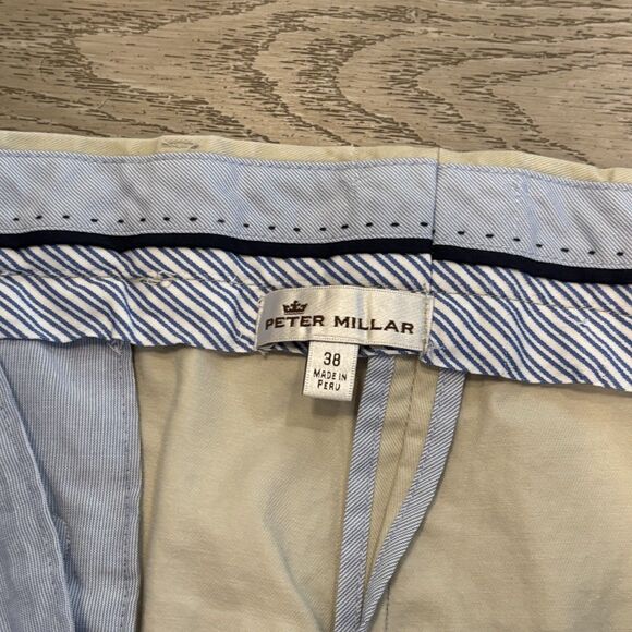 Peter Millar Golf Chino Pants Mens Size 38x32 Khaki Casual Preppy - Picture 4 of 8